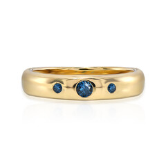 Himmelblauer I2 Brillant-Silberring