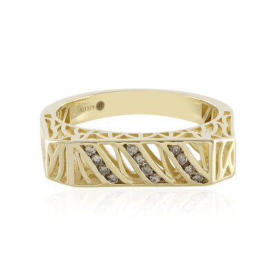 I2 Champagner-Diamant-Goldring (Ornaments by de Melo)