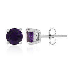 Sambia-Amethyst-Silberohrringe