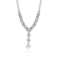 Weißer Topas-Silbercollier