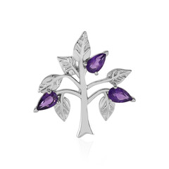 Sambia-Amethyst-Silberanhänger