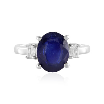 Blauer Madagaskar-Saphir-Silberring