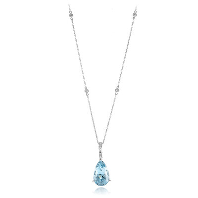 AAA-Brasilianischer Aquamarin-Goldhalskette (AMAYANI)
