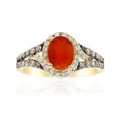 Mexikanischer Feueropal-Goldring (CIRARI)