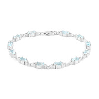 Himmelblauer Topas-Silberarmband