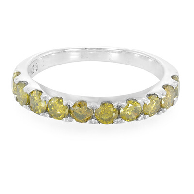 Gelber Diamant-Silberring
