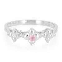Pinkfarbener Ceylon-Saphir-Silberring