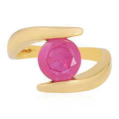 Pinkfarbener Madagaskar-Saphir-Silberring