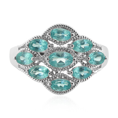 Blauer Apatit-Silberring