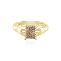 I3 Champagner-Diamant-Silberring