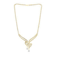 Weißer Topas-Silbercollier