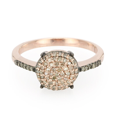 Schokoladen-Diamant-Silberring