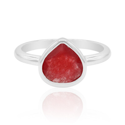 Rote Jade-Silberring