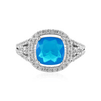 Äthiopischer Blauer Opal-Silberring
