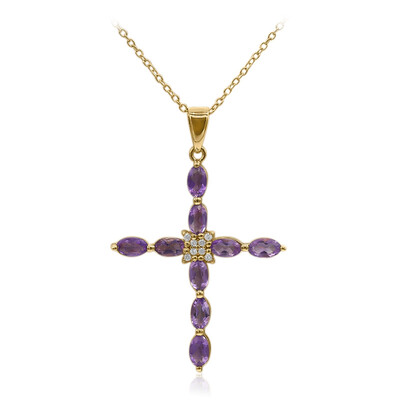 Amethyst-Silberhalskette