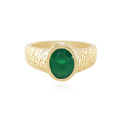 Grüner Onyx-Silberring