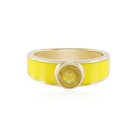 Gelber Madagaskar-Saphir-Silberring