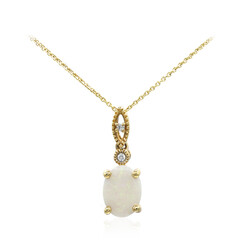 Weißer Opal-Goldhalskette
