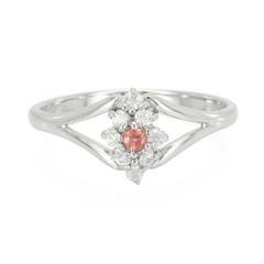 Padparadscha-Saphir-Silberring