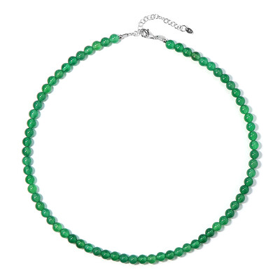 Grüner Onyx-Silberhalskette