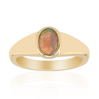 Lightning Ridge-Schwarzer Crystal-Opal-Goldring (Mark Tremonti)