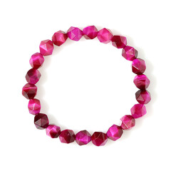 Pinkfarbenes Tigerauge-Armband