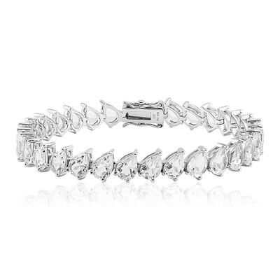 Weißer Topas-Silberarmband