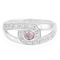 Pinkfarbener Saphir-Silberring
