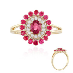 Pinkfarbener Spinell-Goldring (Adela Gold)