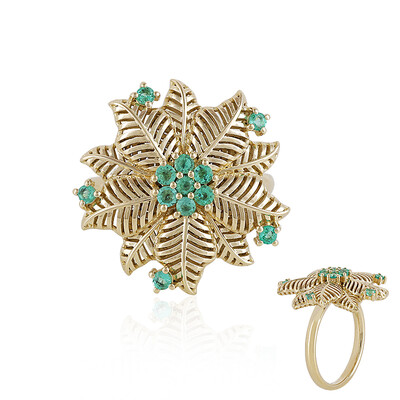 Kolumbianischer Smaragd-Goldring (Ornaments by de Melo)