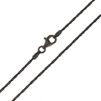 Silber-Criss-Cross-Kette - 3,54 g - 60 cm - rutheniert