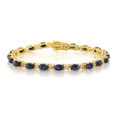 Blauer Stern-Saphir-Silberarmband