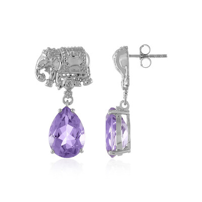Lavendel-Amethyst-Silberohrringe