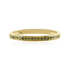 Grüner I4 Diamant-Goldring