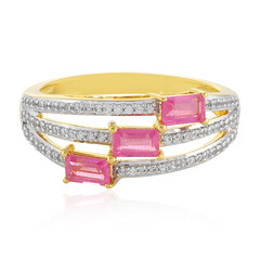 Pinkfarbener Madagaskar-Saphir-Silberring