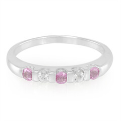 Pinkfarbener Ceylon-Saphir-Silberring