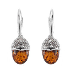 Baltischer Cognac-Bernstein-Silberohrringe