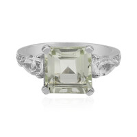 Grüner Amethyst-Silberring