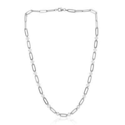 Weißer Topas-Silbercollier