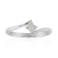 Weißer Opal-Silberring