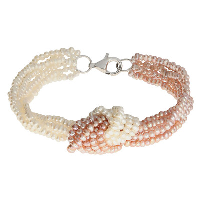 Süßwasserzuchtperlen-Silberarmband