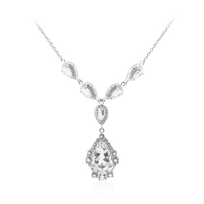 Weißer Topas-Silbercollier