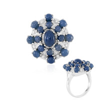 Blauer Opal-Silberring