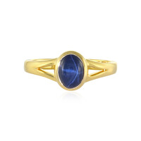 Blauer Stern-Saphir-Silberring