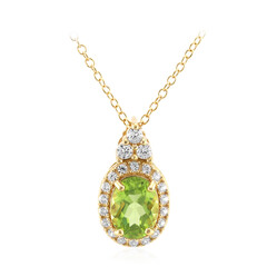 Burmesischer Peridot-Silberhalskette