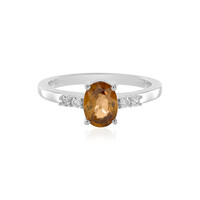 Champagner-Zirkon-Silberring