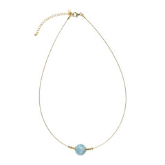 Larimar-Silberhalskette