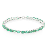 Sambia-Smaragd-Silberarmband