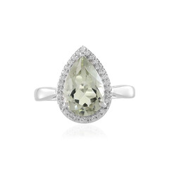 Grüner Amethyst-Silberring