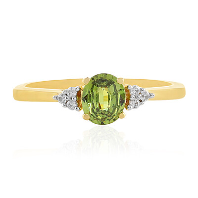 Russischer Demantoid-Silberring